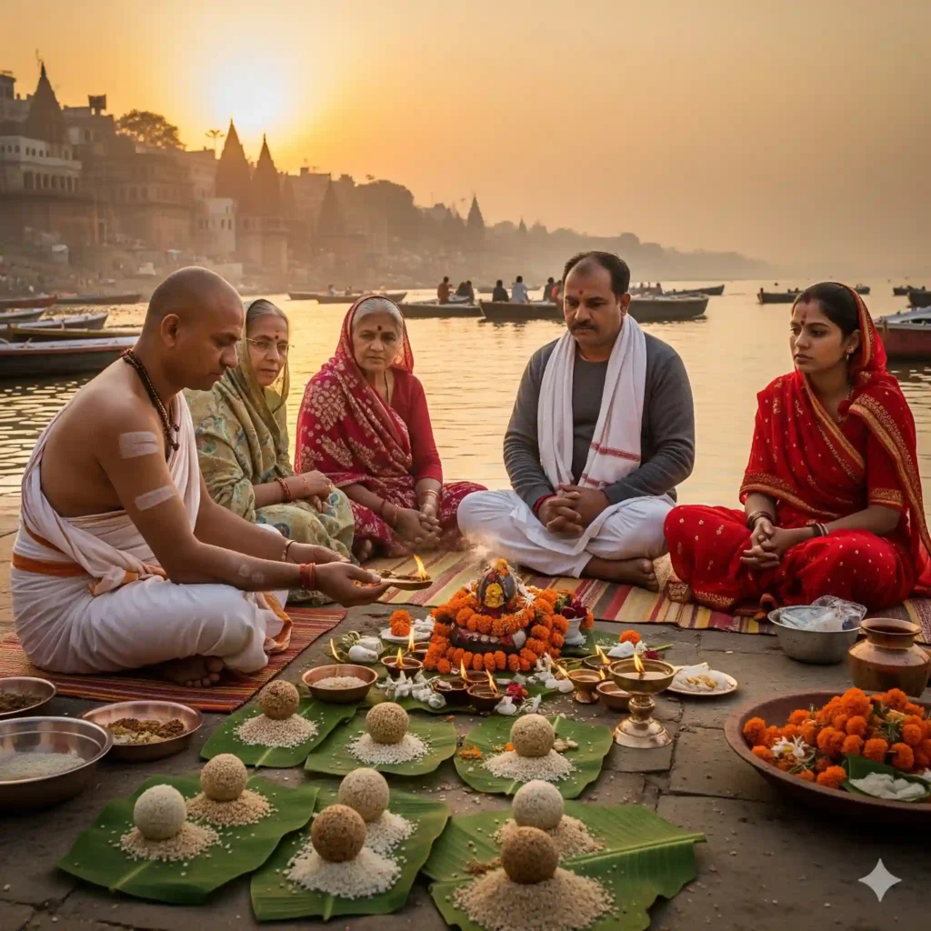 pind daan at Kashi Varanasi